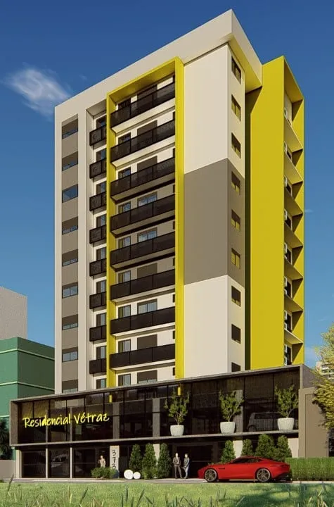 Perspectiva da fachada do Residencial Vétraz