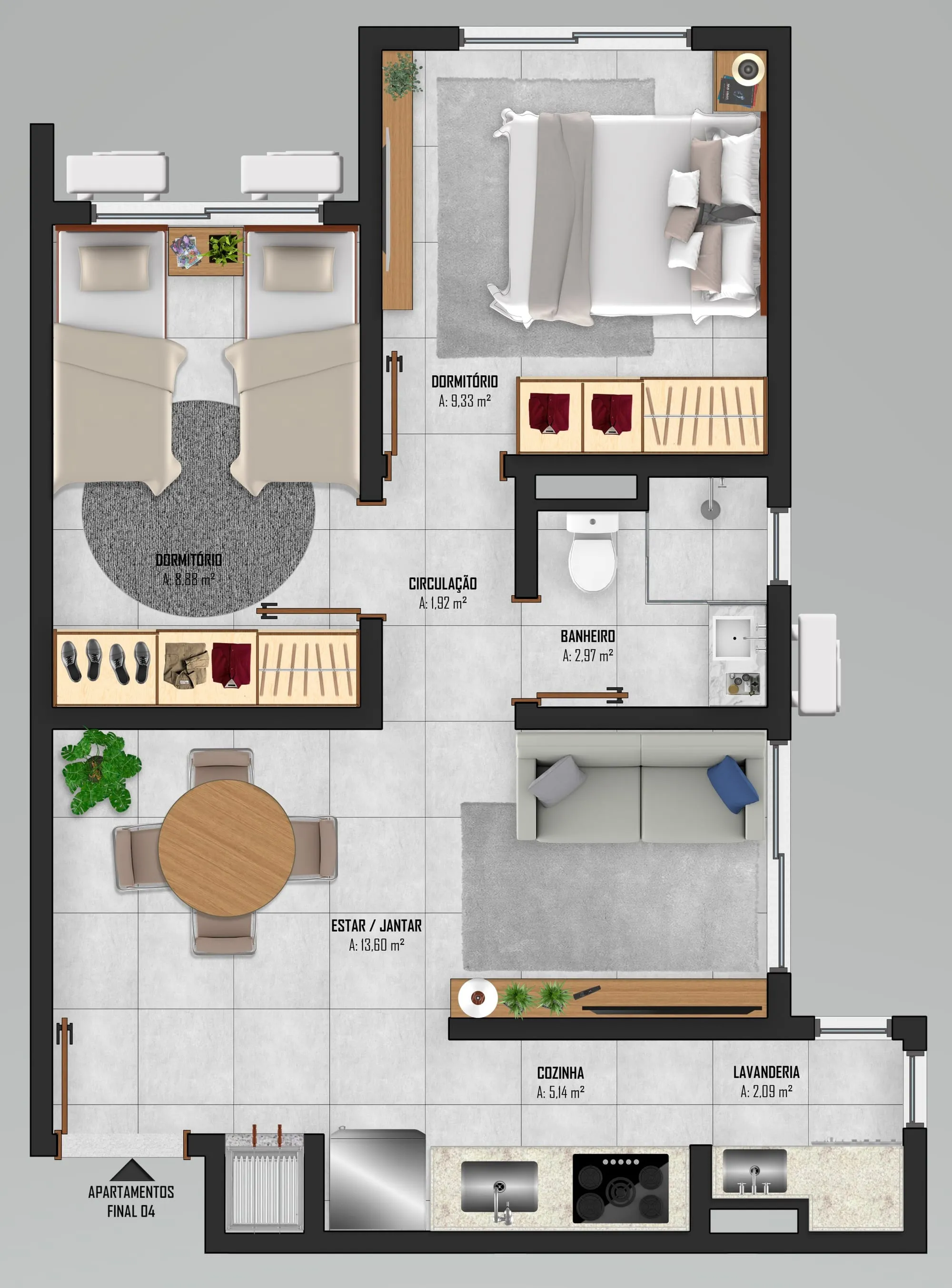 Planta humanizada — apartamento 4
