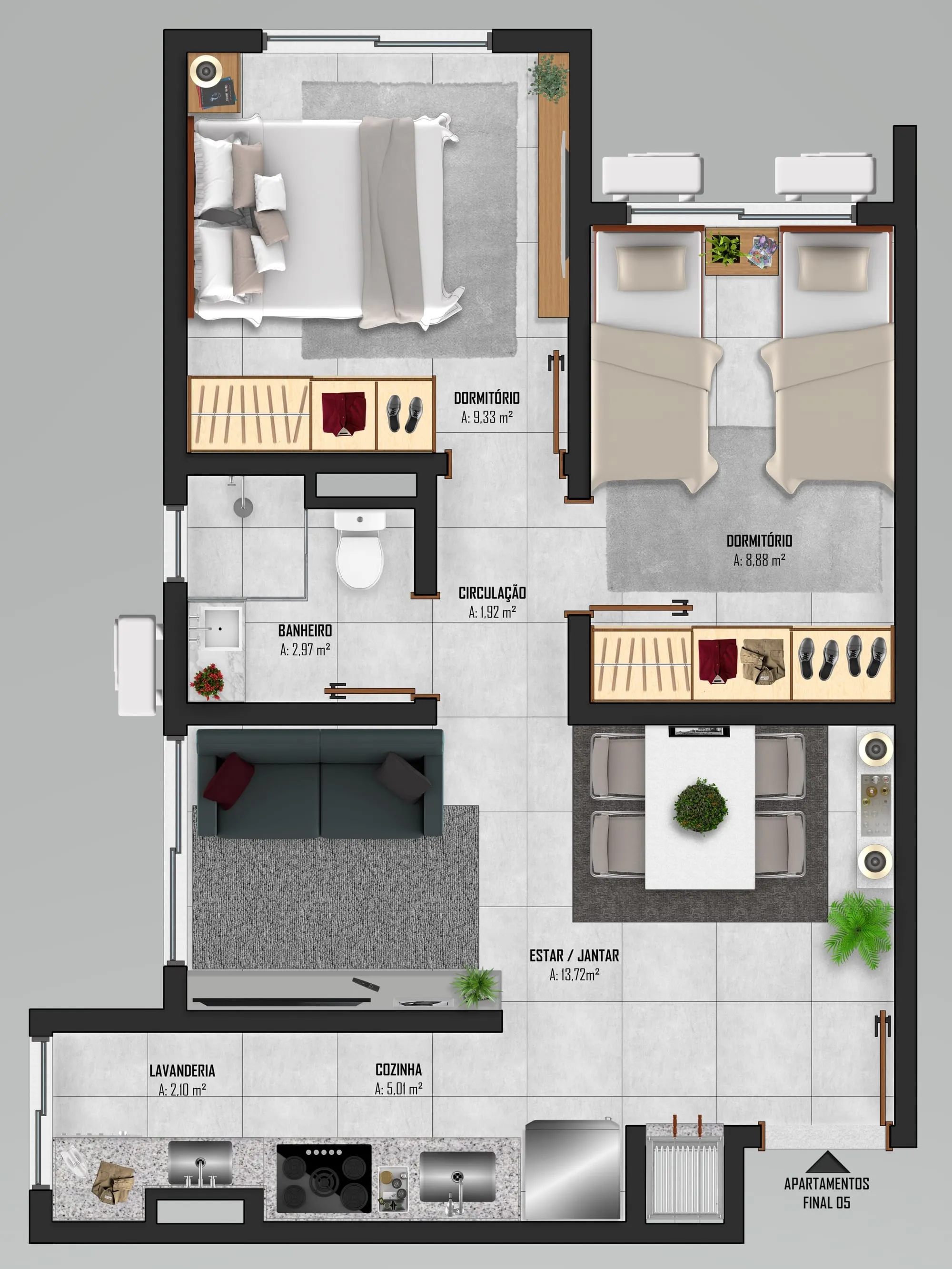 Planta humanizada — apartamento 5